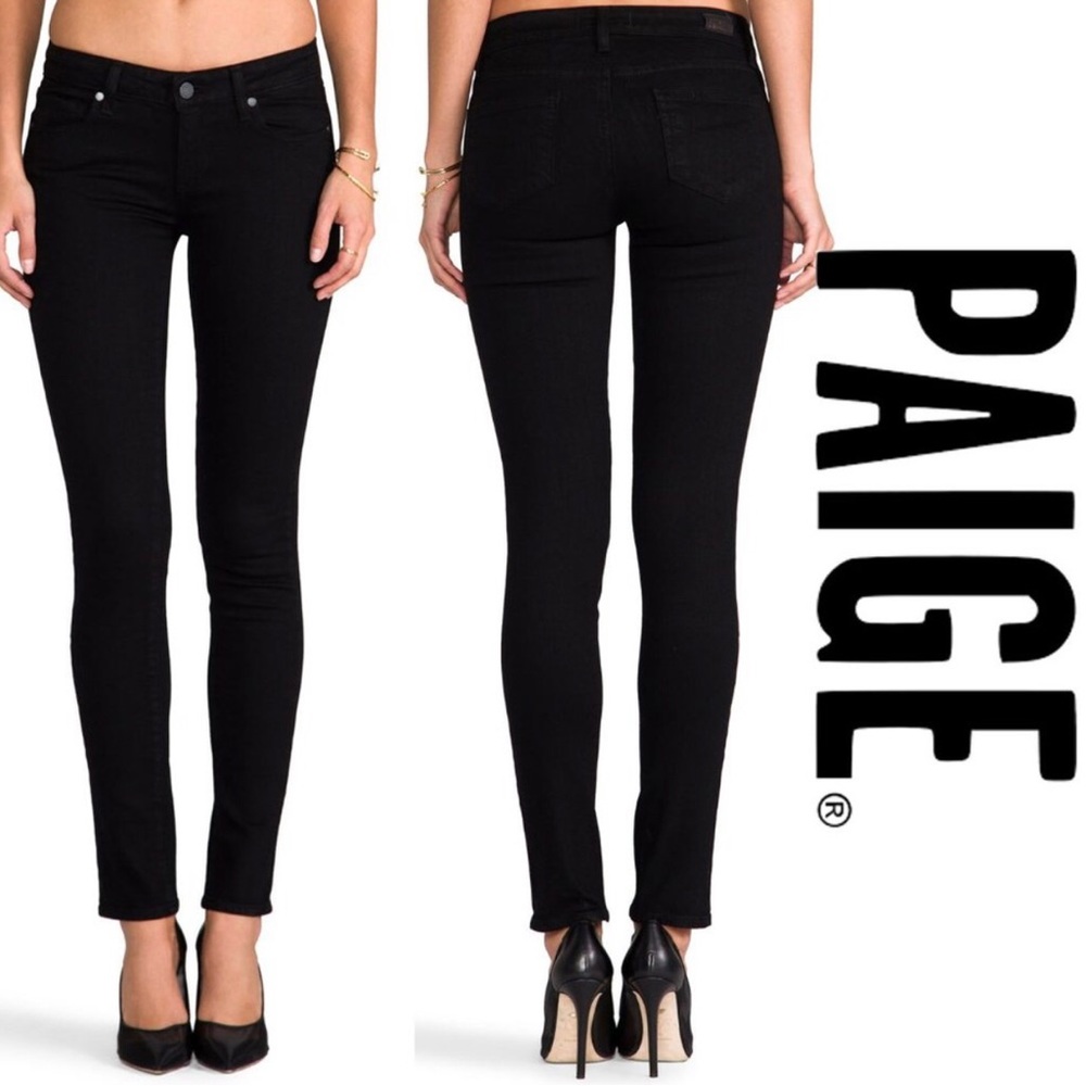 Paige Skyline Skinny Jeans Black 24
